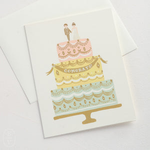 Rifle Paper Co CONGRATS WEDDING CAKE CARD