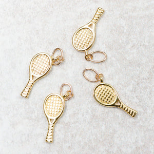 Farrah B Jewelry TENNIS RACQUET CHARM Gold