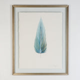 By Lacey LARGE FRAMED FLOATED FEATHER PAINTING SERIES 13 NO 4