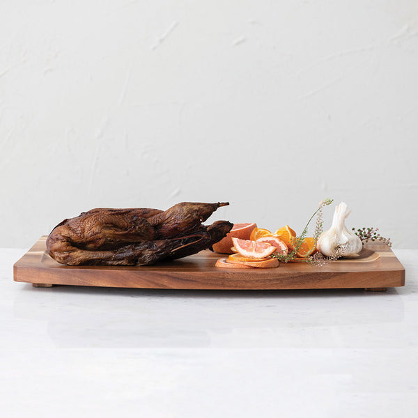 Suar Wood Slanted Cheese/Cutting Board