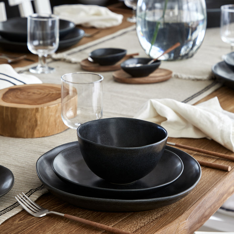 Casafina by Costa Nova LIVIA SALAD PLATE Matte_Black