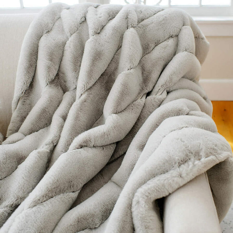 Fabulous Furs POSH THROW Dove 60 x 72