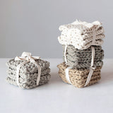 Creative Co-op SQUARE KNIT COASTERS SET OF 4