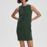 Varley MINDY CONTRAST STITCH KNIT DRESS Cilantro