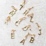 Farrah B Jewelry TOP GEM LETTER CHARM Gold