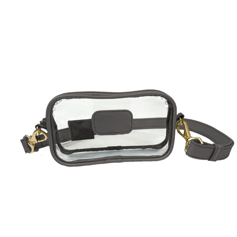 Jon Hart CLEAR CROSSLET BAG Black Leather No Stamp Blank