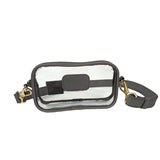 Jon Hart CLEAR CROSSLET BAG Black Leather No Stamp Blank