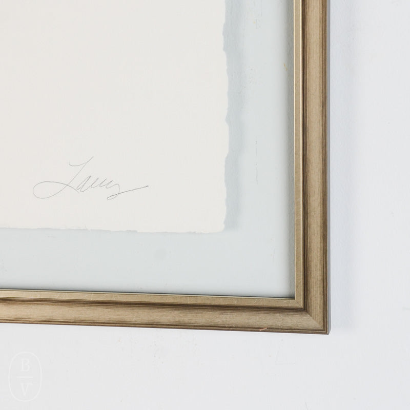 By Lacey LARGE FRAMED FLOATED FEATHER PAINTING SERIES 13 NO 7