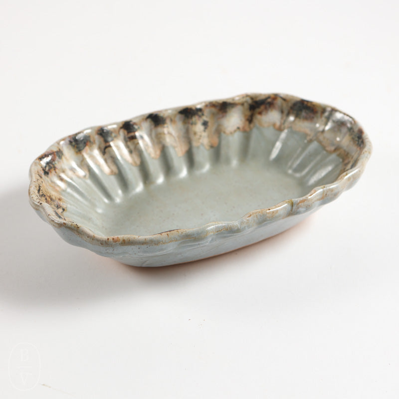 Etta B Pottery CRIMPED SIDE DISH Peaceful Lapis