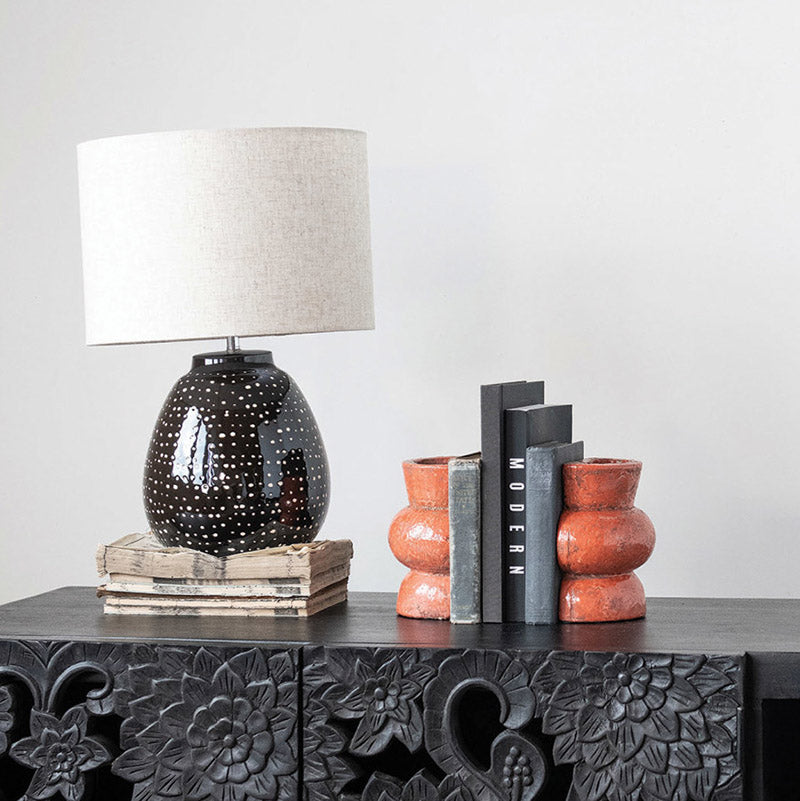 Creative Co-op TERRACOTTA VASE BOOKENDS SET OF 2