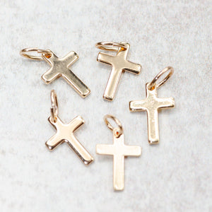 Farrah B Jewelry CROSS CHARM Gold