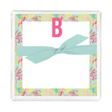 Mary Square INITIAL NOTEPAD WITH ACRYLIC TRAY B