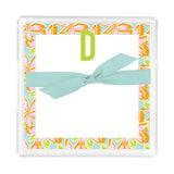 Mary Square INITIAL NOTEPAD WITH ACRYLIC TRAY D