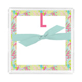 Mary Square INITIAL NOTEPAD WITH ACRYLIC TRAY L