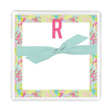 Mary Square INITIAL NOTEPAD WITH ACRYLIC TRAY R