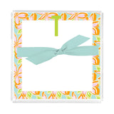 Mary Square INITIAL NOTEPAD WITH ACRYLIC TRAY T