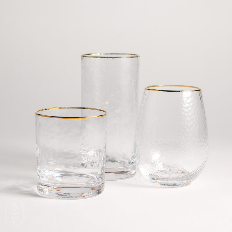 Zodax NEGRONI HAMMERED HIGHBALL GLASS