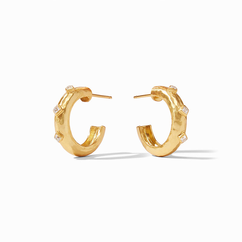 Julie Vos NOEL STONE HOOP EARRINGS