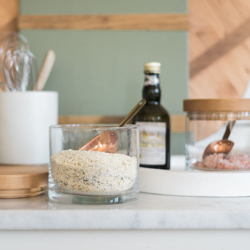 Europe 2 You NATURAL MODERN WOOD TOP CANISTER Small