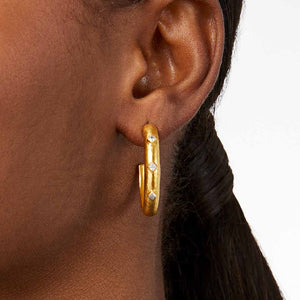 Julie Vos NOEL STONE HOOP EARRINGS
