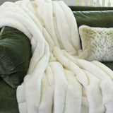 Fabulous Furs POSH THROW Ivory 60 x 72