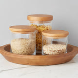 Europe 2 You NATURAL MODERN WOOD TOP CANISTER
