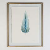 By Lacey LARGE FRAMED FLOATED FEATHER PAINTING SERIES 13 NO 6