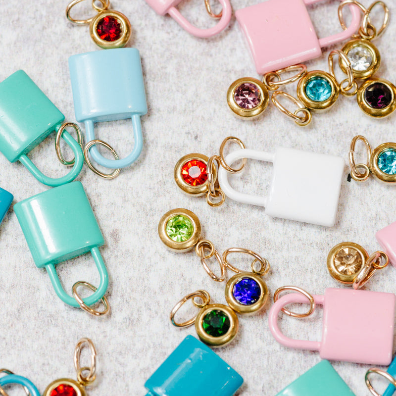 Farrah B Jewelry ENAMEL LOCK CHARM