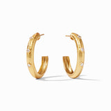 Julie Vos NOEL STONE HOOP EARRINGS Medium