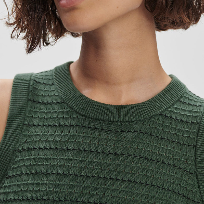 Varley MINDY CONTRAST STITCH KNIT DRESS