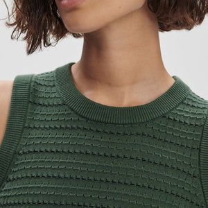 Varley MINDY CONTRAST STITCH KNIT DRESS