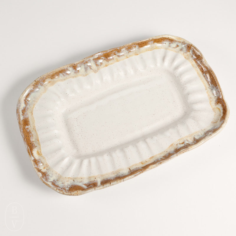 Etta B Pottery CRIMPED EDGE RECTANGLE PLATTER
