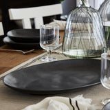 Casafina by Costa Nova LIVIA OVAL PLATTER Matte Black 18