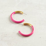 Accessory Jane LIZ HOOP EARRINGS Hot Pink Medium