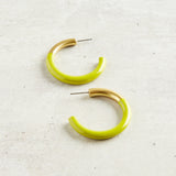 Accessory Jane LIZ HOOP EARRINGS Lime Medium