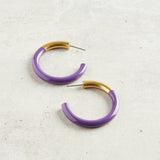 Accessory Jane LIZ HOOP EARRINGS Purple Medium