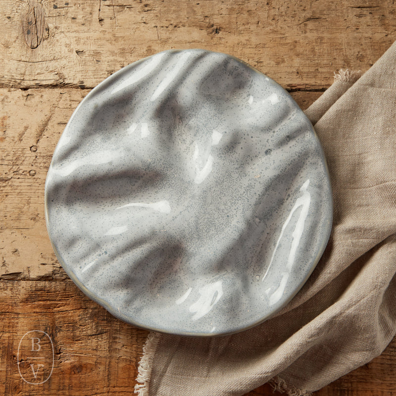 Alex Marshall Studios ROUND RIPPLE PLATE Speckled Blue