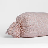 Bella Notte Linens ALLORA THROW PILLOW COVER Pearl 9x39