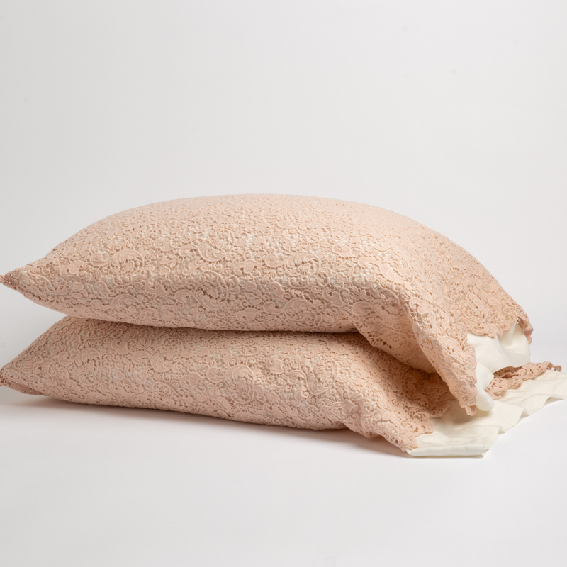 Bella Notte Linens ALLORA PILLOWCASE COVER Pearl