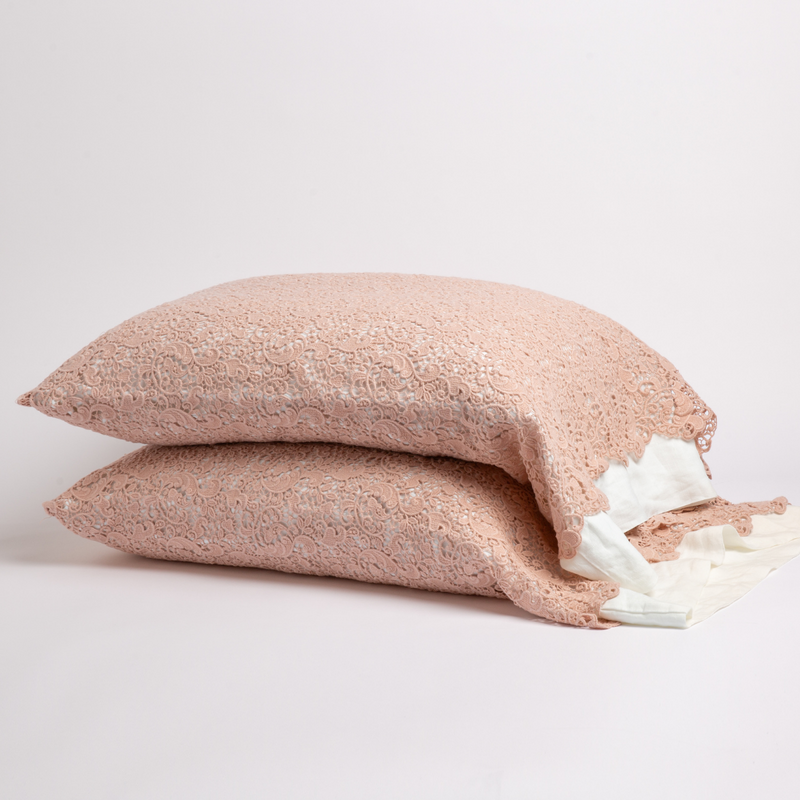 Bella Notte Linens ALLORA PILLOWCASE COVER Rouge
