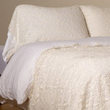 Bella Notte Linens ALLORA BED SCARF Winter White