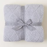 Barefoot Dreams COZYCHIC DIAMOND WEAVE BLANKET Oyster