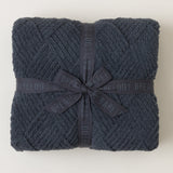 Barefoot Dreams COZYCHIC DIAMOND WEAVE BLANKET Slate Blue