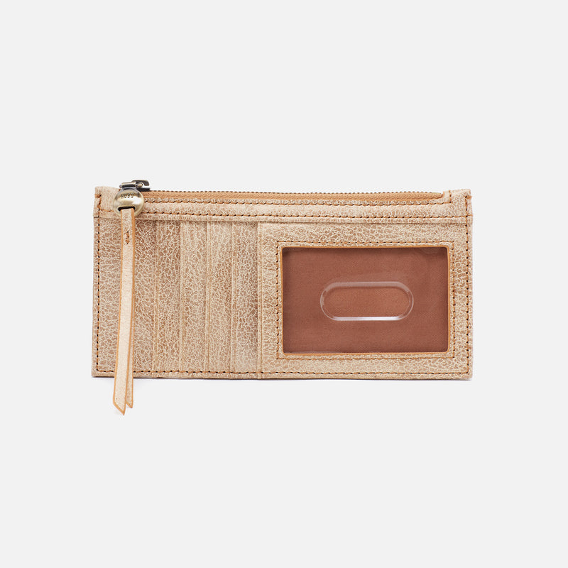Hobo CARTE CARD CASE - SPRING 24 Gold Leaf Metallic Leather
