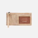 Hobo CARTE CARD CASE - SPRING 24 Gold Leaf Metallic Leather