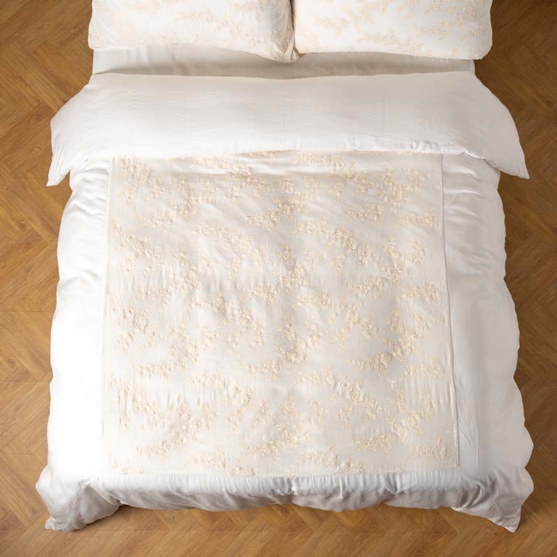 Bella Notte Linens LYNETTE LUXE DUVET COVER Winter White