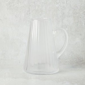 Bloomingville RIBBED GLASS PITCHER