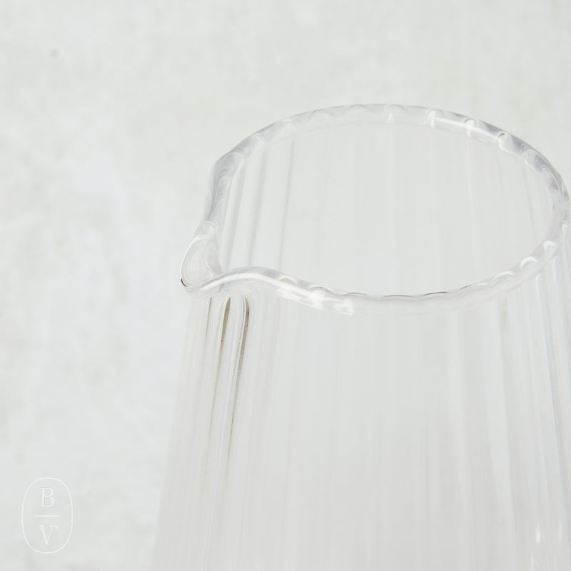 Bloomingville RIBBED GLASS PITCHER