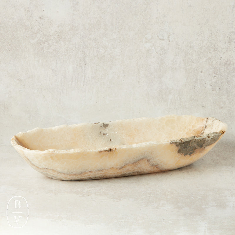 Blue Ocean Traders ONYX BOWL Black Lapis Long Small