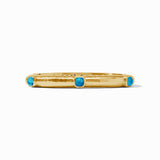 Julie Vos CATALINA HINGE BANGLE BRACELET Iridescent London Blue
